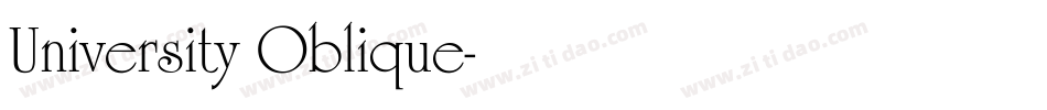 University Oblique字体转换